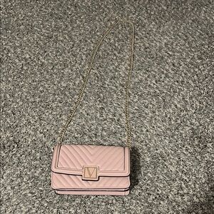 Victoria's Secret Blush Quilted Crossbody Bag